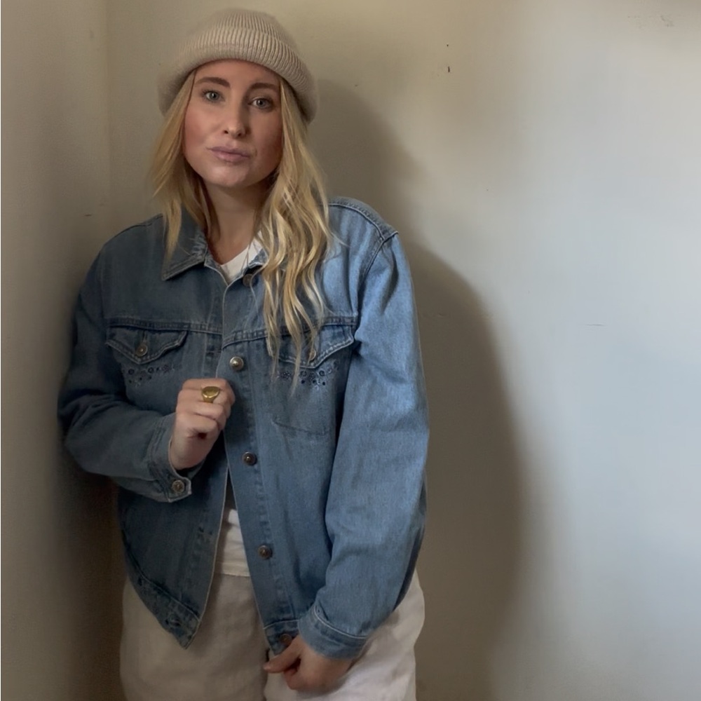 SALE — Embroidered Style & Co Denim Jacket
